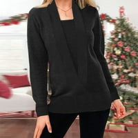 Kaicj džemperi za žene Ženska casual gumba Krep Radni ured Dame Formalni odijelo Dizajn crne jakne pad