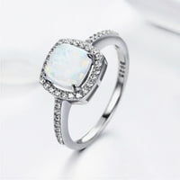 Opal prsten okrugli Opal bijeli kamen ručni nakit modni nakit prsten