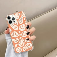 Narančasta futrola od bijelog topljenja kompatibilna s iPhone Pro, jedinstvenim trendovskim dizajnom