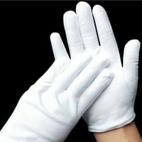 Inspekcijske rukavice, bijele pamučne rukavice delikatno pletene rastezljive suze bez lagane za fotografije