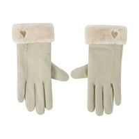 Knosfeške ručke obložene hladnim vremenskim vremenskim prilikama za odrasle čvrste zimske rukavice za odraslene rukavice crne besplatne veličine