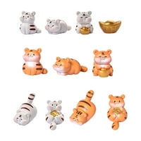 Minijaturni tigarski dekors Novogodišnji ukrasi Vrtni raspored Tiger Adornments