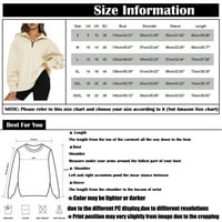 Slatke dukseve za žene zapadno-labavi fit zip pulover za ženske uredske boje bagerski vrhovi za žene
