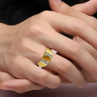 * Rylos klasični ovalni tigra i dijamantni prsten - novembar roštilj * 14k žuto pozlaćeno-srebrno