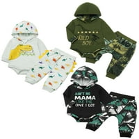 Odjeća za dječake od djeteta za djecu sa kapuljačom od novorođenčadih dukseva začepljenice sa setovama