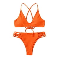 Tankini kupaći kostimi za žene Split kupaći kostim čista boja uska temperamentna plaža Bikini kupaći