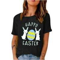 Olyvenn Ženski trendy Easter Basic Tees Flash Picks Comfy labave casual bagey bluza Modni ljetni kratki