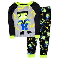Toddler Boys Black Frankenstein Halloween Pajama Majica i hlače SET 4T
