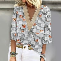 Ženski ljetni casual vrhovi okrugli vrat Soft kratkih rukava vrši osnovnu bluzu majicu