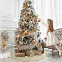 Promjer suknje za božićno drv, suknja sa burlom, božićni ukras Božićni ukrasi unutarnji vanjski