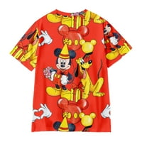 Mickey Mouse & Friends Funny grafički grafički vrat za majicu za djevojke dječaci odrasli, šareni mikseke