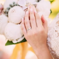 Chaolei prsten za žene Trendy Angagement Okrugli rez Zirkoni Žene Vjenčani prstenovi Nakit za žene Full