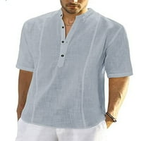Glookwis Muške kratkih rukava havajske ljetne košulje Casual Regular Fit TEE Basic Dugme Down majica