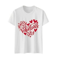 Phonesoap Tops o rukavama Love Crt T Sretna ispis bluza Ležerne prilike za valentinovu kratkoj dana