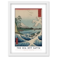Utagawa Hiroshige more sa satta slikarstvo umjetničko djelo uokvireno zidno umjetnosti ispis A4