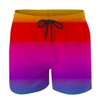 MLQIDK MENS Plivanje, muški gradijentni šorc Hortke Summer Brzo suho Pocket Plaže Hlače Havajski kratke