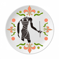 Drevni Egipat Anubis Totem Fresco cvijeće keramika ploča za jelo za večeru