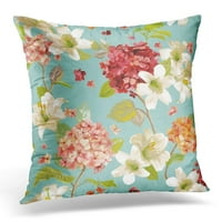 Bloom Jesen Hortensia i ljiljani cvijeći cvjetni shabby chic uzorak u cvijetu jastučni jastučni jastuk