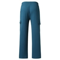 Teretne pantalone za muškarce muške casual solid pantalone pune dužine bočni džepovi nacrtač hlača pant