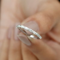 Rosec Jewels CT Baguette Cut Moissine Polu vječni prsten za žene, Moissite East West Ring, Sterling Silver, SAD 7,00