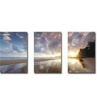 Tajna plaža Sunrise I, II, i III od strane Dennis Frates Premium Galerija-zamotana platna Giclee Art