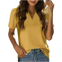 CETHRIO majice za žene za žene - labave ležerne kratkih rukava s kratkim rukavima, puna ležerna bluza