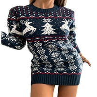 Ženska božićna zabava dugi rukavac džemper dugih rukava
