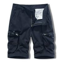 Sawvnm Cargo Hlače Muške plus veličine Teretne kratke hlače Multi-džepovi opuštene ljetne kratke hlače