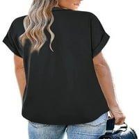 MAJICA GRIANOOK DAMIES kratki rukav majica V izrez Tee ženske ležerne ljetne vrhove labave bluza u boji