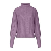 Stamzod Womens Turtleneck Prevelizirani džemperi Plus veličina Batwing dugih rukava Chunky kabel pletene