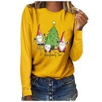 Ružni božićni džemper za žene smiješna slatka majica plus veličine pulover dukserić božićna grafika