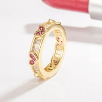 Dan zaljubljenih Dan Pokloni Rose Gold prstenovi za žene sa futrolom