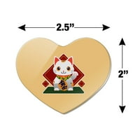 Slatka Lucky Cat Maneki-Neko Heart akrilni frižider hladnjak magnet