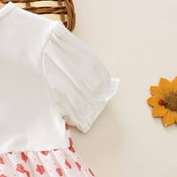 Lovskoo Boho haljina za bebe Djevojke Ljeto Summer Short rukav tiskani mrežica za suspenziju za 1- godine