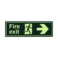 Alohelo Fire ExitArrowWarning Sigurnosni znakovi Pušenje push vrata Naljepnica za alarmu Fluorescentna