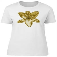 Velika zlatna ljiljana majica žene -Image by shutterstock, ženska srednja sredstva