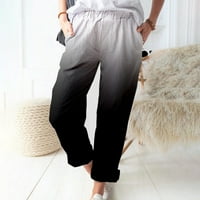 Koaiezne ženske tiskane pamučne i posteljine, casual modne hlače hlače za žene trendovske hlače Hlače