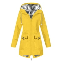 Miayilima kaputi za žene Čvrsta kišna jakna na otvorenom plus veličine vodootporni kaputiot otporni