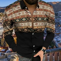 Muški 3D digitalni ispis džep kopča LEPEL majica s dugim rukavima