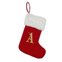 Pnellth Božićna čarapa Izdržljivo luksuzno slovo vezeno pleteni božićni čarapa privjesak Božićni dekor