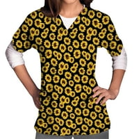 Žene Ljeto Ženske vrhove kratkih rukava Radni odjeća Grafički print ženske majice Žuta l