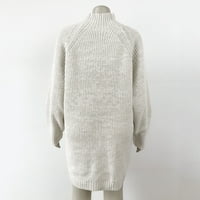 Wendunide haljine za žene modne žene čvrste dugih rukava kornjače zimske labave pulover džemper haljina