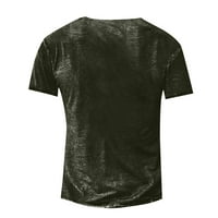 BEEYASO MENS majica T majice Grafički tekst Crni Vojni zeleni bazen Tamno siva 3D štamparija ulična