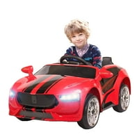 Senbabe 6V Seat Kids Ride na sportskom vozilu automobila sa LED farom, USB, SD, MP3-crveni + crni