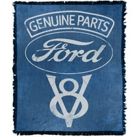 Ford pokrivač, 50'x60 'originalni dijelovi tkani tapiserski pamučni mješavina Fringed bacanje pokrivač