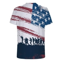 Muške majice s kratkim rukavima za muškarce casual okrugli vrat Popularno 3D digitalna zastava Štampanje