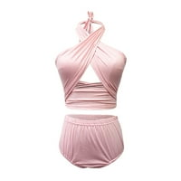 Bikini set Plus Veličine pokloni za žene, ženski modni bikini Split kupaći kostimi seksi halter čipka