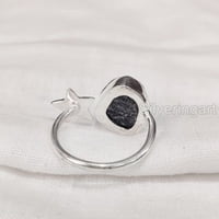 Prirodni tanzanit prsten, sirovi tanzanitni prsten, decembarski kamen, zvezdani kamen podesivi prsten,