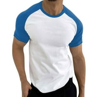 Advoicd majice za muške proljeće ljetne casual sportovi blok blok Raglan rukavi okrugli vrat majica