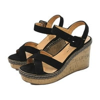 Ležerne cipele za žene New Ljetni modni klinovi Visoke potpetice kopče Suede Sandale Dame Cipele, ponude,